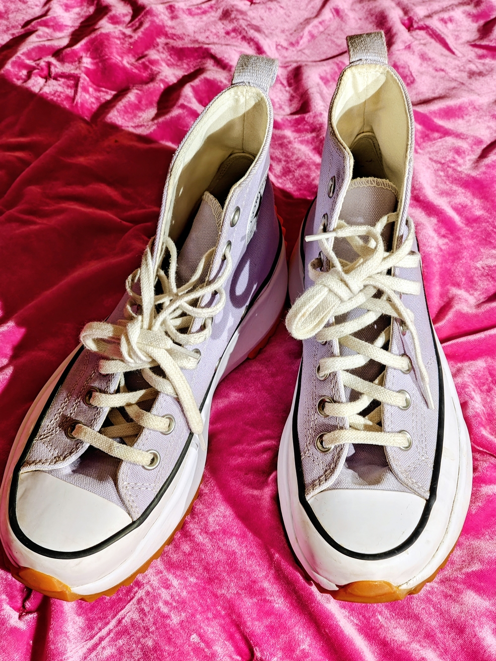 Converse Lavender High-Top Canvas Run Star Sneakers Women's 8.5